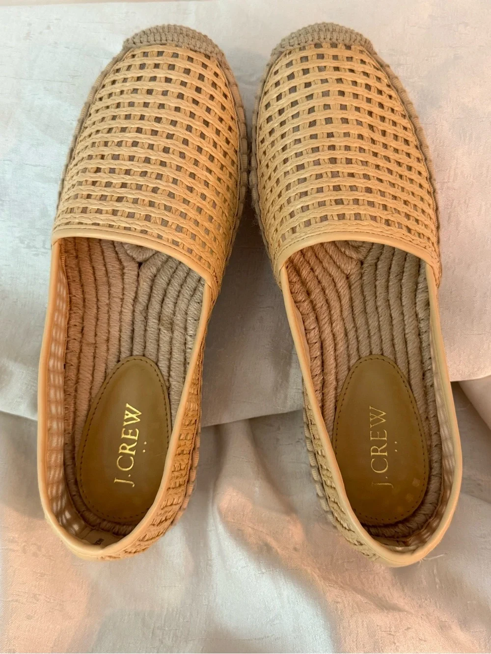 J. Crew - Woven Espadrille Slip-On Flats in Natural